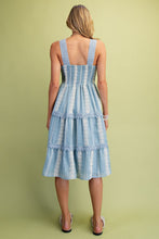 Load image into Gallery viewer, EASEL EMBROIDERY DETAILING TIERED DRESS
