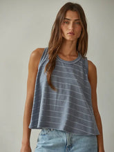 Load image into Gallery viewer, By Together Knit Striped Round Neck Sleeveless Tank Top

