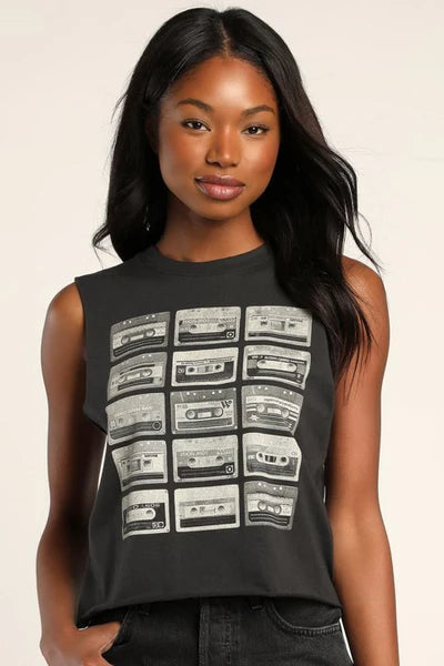 PRINCE PETER COLLECTION CASSETTE TAPE MUSCLE TEE