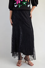 Load image into Gallery viewer, EASEL  ALL OVER LACE SKATER MAXI SKIRT
