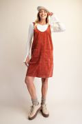 Load image into Gallery viewer, EASEL WASHED CORDUROY OVERALL DRESS
