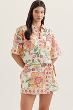 Load image into Gallery viewer, Botanical print wrap front skort
