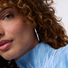 Load image into Gallery viewer, JULIE VOS CRESCENT STONE HOOPS
