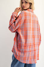 Load image into Gallery viewer, EASEL WASHED PLAID SHIRT TUNIC
