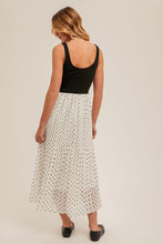 Load image into Gallery viewer, Hem &amp; Thread Polka Dot Contrast Midi Dress

