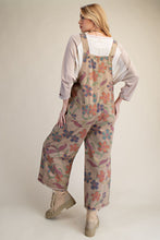 Load image into Gallery viewer, EASEL FLORAL PRINTED VINTAGE WASHED OVERALLS
