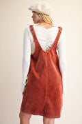 Load image into Gallery viewer, EASEL WASHED CORDUROY OVERALL DRESS
