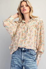 Load image into Gallery viewer, EESOME PAISLEY PRINTED BUTTON DOWN BLOUSE
