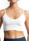 ELIETIAN RIBBED BRA WITH ADJUSTABLE STRAPS ONE SIZE