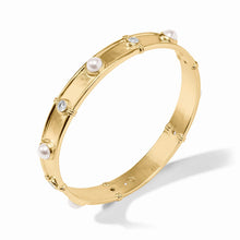 Load image into Gallery viewer, JULIE VOS TRIBECA GOLD BANGLE  PEARL MEDIUM
