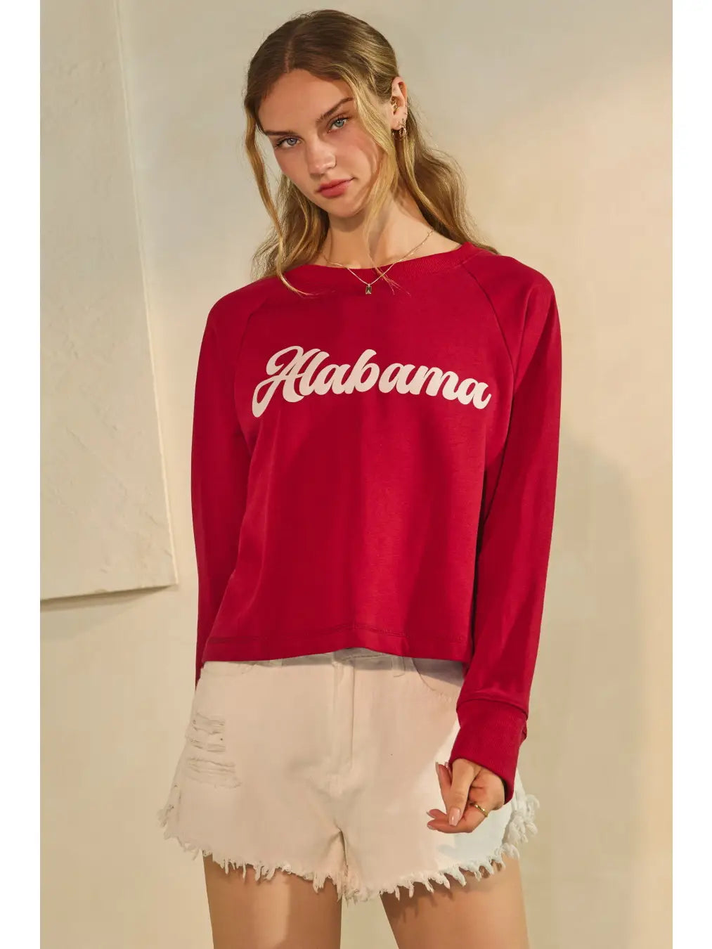 Oddi Game Day Cropped State Logo Sweatshirt