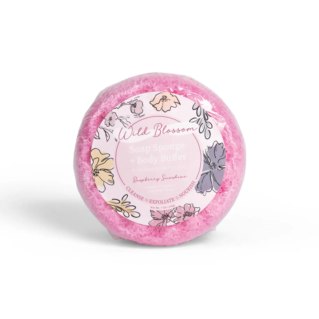 Cait +Co Wild Blossom Soap Sponge + Body Buffer