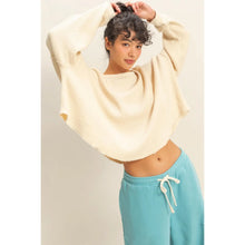 Load image into Gallery viewer, Hyfve Mineral Washed Dropped Shoulder Waffle Knit Top
