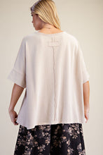 Load image into Gallery viewer, EASEL SHORT SLEEVE WASHED TERRY KNIT TOP
