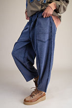 Load image into Gallery viewer, EASEL MINERAL WASHED TERRY KNIT BARREL PANTS

