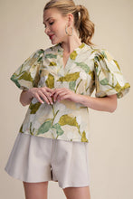 Load image into Gallery viewer, GLAM APPAREL PUFF SLEEVE BLOUSE
