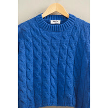 Load image into Gallery viewer, Hyfve Textured Crew Neck Cable Knit Sweater
