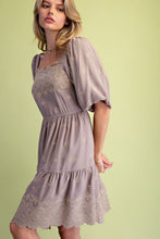 Load image into Gallery viewer, EASEL EMBROIDERY DETAILING WOVEN DRESS
