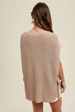 Load image into Gallery viewer, WISHLIST OVERSIZED SWEATER VEST WITH SIDE SELF TIE STRAPS MOCHA
