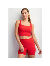 Load image into Gallery viewer, RAE MODE NYLON RIBBED SQUARE NECK CROP TOP

