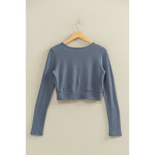 Load image into Gallery viewer, Hyfve Cropped V-Neck Long Sleeve Top
