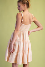 Load image into Gallery viewer, EASEL STRIPED COTTON GAUZE TIERED DRESS
