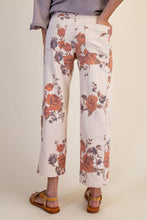 Load image into Gallery viewer, EASEL FLORAL PRINTED WASHED TWILL BARREL PANTS
