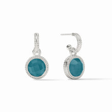 Load image into Gallery viewer, JULIE VOS FLEUR-DE-LIS HOOP AND CHARM EARRINGS

