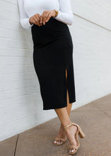 Load image into Gallery viewer, Elietian black midi skirt
