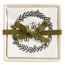 Load image into Gallery viewer, SB HOLIDAY NAPKIN WITH CERAMIC HOLDER
