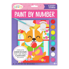 Load image into Gallery viewer, BRIGHT STRIPES PAINT BY NUMBERS CANDY CORGI AGES 5+
