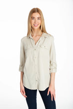Load image into Gallery viewer, GIVEN KALE LONG SLEEVE LACE UP BACK BUTTON UP
