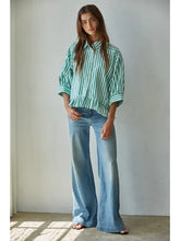 Load image into Gallery viewer, BY TOGETHER WOVEN COTTON STRIPED BUTTON DOWN
