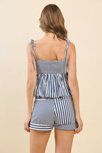 Load image into Gallery viewer, TCEC SLEEVELESS STRIPED PEPLUM TOP
