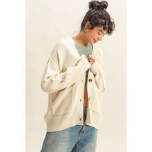 Load image into Gallery viewer, HYFVE BUTTON FRONT OVERSIZED CARDIGAN
