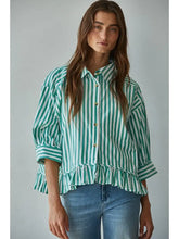 Load image into Gallery viewer, BY TOGETHER WOVEN COTTON STRIPED BUTTON DOWN
