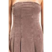 Load image into Gallery viewer, HYFVE STRAPLESS MINERAL WASH CORD MINI DRESS
