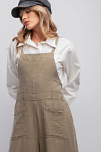 Load image into Gallery viewer, EASEL WASHED COTTON JUMPSUIT/OVERALLS FADED OLIVE

