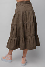 Load image into Gallery viewer, EASEL BOHO STYLE CORDUROY MIDI SKIRT
