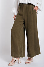 Load image into Gallery viewer, EASEL WASHED COTTON GAUZE PANTS OLIVE
