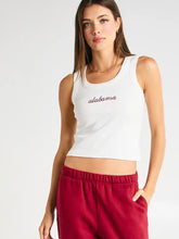 Load image into Gallery viewer, BUCKETLIST COLLEGIATE EMBROIDERED RIBBED TANK TOP
