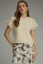 Load image into Gallery viewer, ENTRO SOLID SHORT SLEEVE SWEATER
