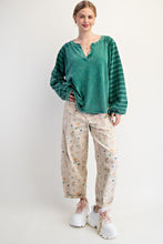 Load image into Gallery viewer, EASEL STRIPED LONG SLEEVE WASHED TERRY PULLOVER
