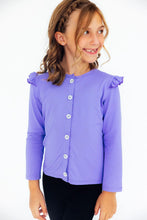 Load image into Gallery viewer, MILA AND ROSE GIRLS PERIWINKLE CARDIGAN
