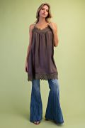 Load image into Gallery viewer, EASEL LACE HEM CAMI SATIN SLIP DRESS
