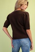Load image into Gallery viewer, EASEL ELBOW SLVS KNITTED SWEATER CARDIGAN
