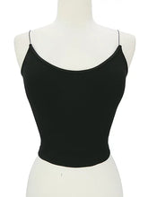Load image into Gallery viewer, YAHADA Ribbed Elastic Thin Strap Bra Top - No Pads One Size

