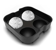 Load image into Gallery viewer, MAD MEN Black jumbo 4 ball silicone ice tray
