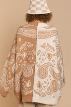 Load image into Gallery viewer, V neck paisley pattern cardigan
