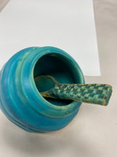 Load image into Gallery viewer, Susan Moore salt cellar and pottery spoon
